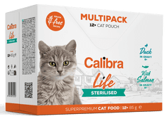 Calibra hrana za mačke, s lososom i patkom u umaku, Sterilised, 12 x 85 g