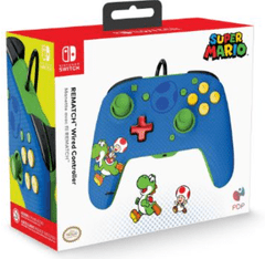 PDP Rematch Mario & Yoshi kontroler, Nintendo Switch, žičani, plavi