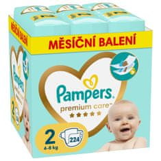 Premium Care pelene, veličina 2 (4-8 kg), 224 pelene, mjesečno pakiranje