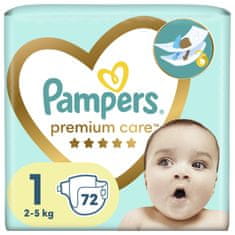 Pampers pelene Premium Care 1 Newborn (2-5 kg), 72 komada