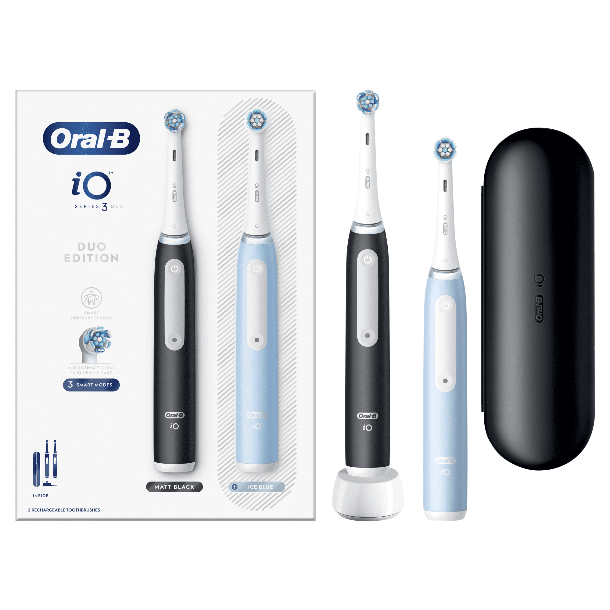 Oral-B iO 3 Duo Pack, crna i plava