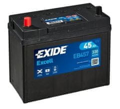 Exide Excell EB457 akumulator, 45 Ah, L+, 330 A(EN), 237 x 127 x 227 mm