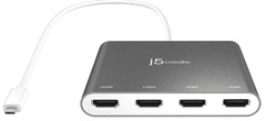 J5CREATE adapter, USB-C® na 4 HDMI priključka (JCA366)