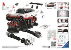 Ravensburger 3D Puzzle Porsche GT3 Cup puzzle, 108 dijelova