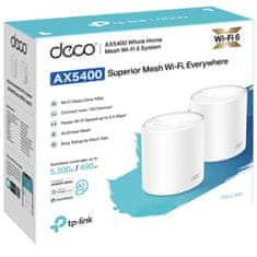TP-Link Deco X60 V3.20 AX5400 pristupna točka, WiFi 6, 2 komada (DECO X60(2-PACK))