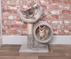PET Toys drvo za mačke i grebalica za mačke, 50x29x33 cm, 2 razine