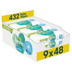 Pampers Harmonie Aqua vlažne maramice, bez plastike, 9 x 48 komada