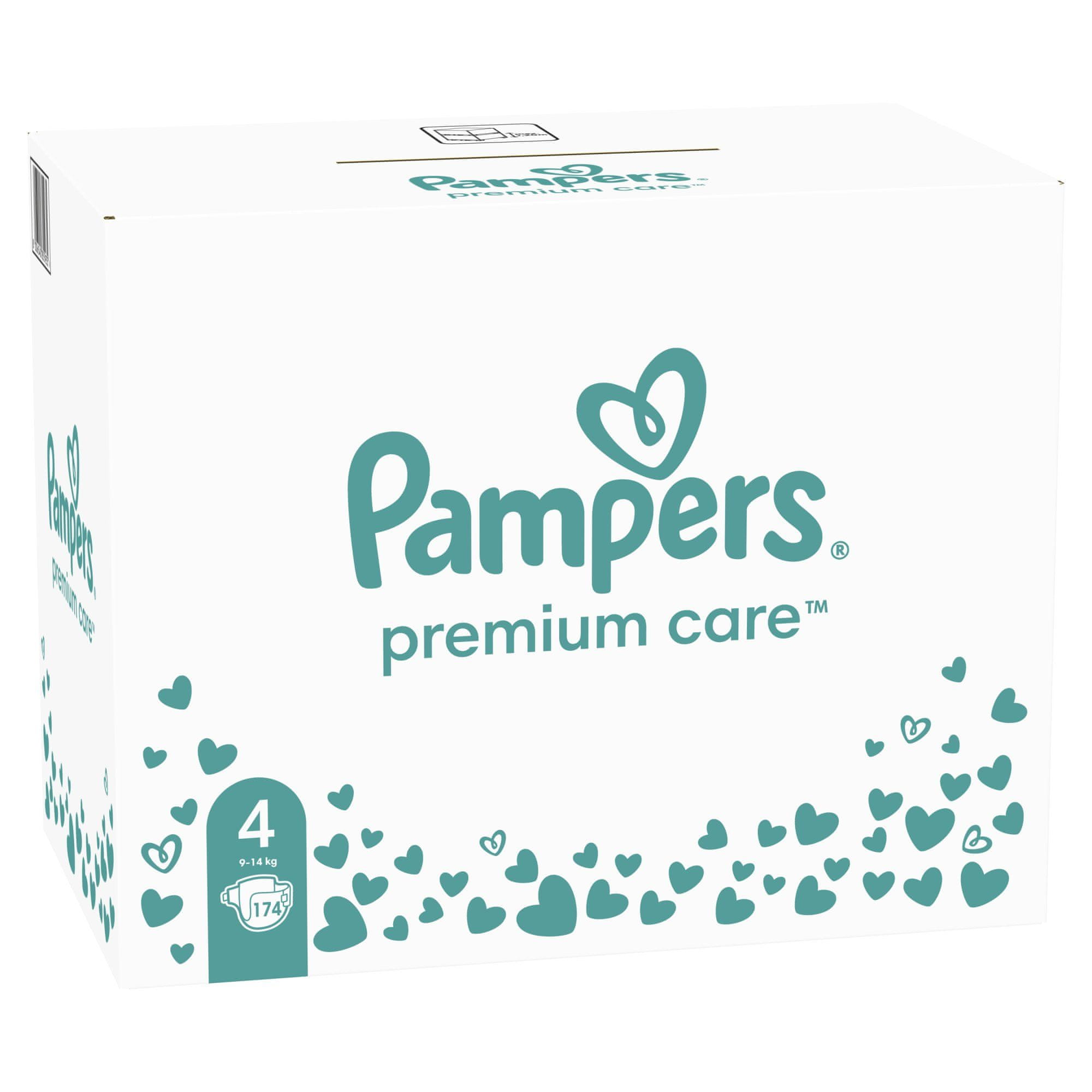 Pampers Premium Protection , talla 4, 9-14kg, caja mensual (1x 174