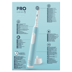 Oral-B Pro Series 1 električna četkica za zube, plava + putna torbica