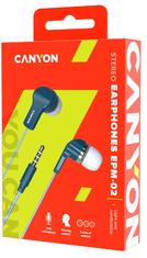 Canyon EPM-02 slušalice, s mikrofonom, 1,2m, plave (CNS-CEPM02BL)