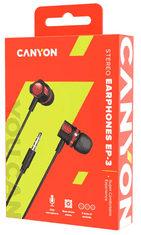 Canyon EP-3 slušalice mikrofonom, 1,2m, crvena (CNE-CEP3R)