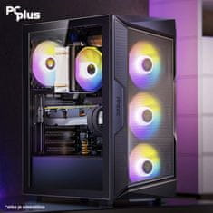 PCplus Gaming stolno računalo, R7 5700X, 16GB, 1TB, RTX4070, W11H (144993)