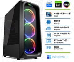 PCplus Storm stolno računalo, i7-12400F, 16GB, 1TB, RTX4060Ti, W11H (145000)