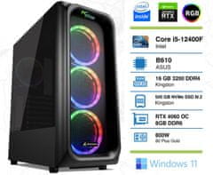 PCplus Storm stolno računalo, i5-12400F, 16GB, 500GB, RTX4060, W11H (145006)