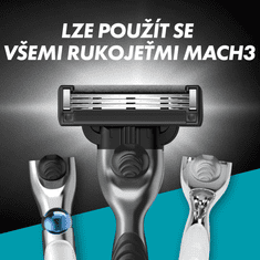 Gillette Mach3 Charcoal zamjenske glave za brijanje za muškarce, 5 komada