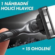 Gillette Mach3 Charcoal zamjenske glave za brijanje za muškarce, 8 komada