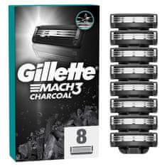 Gillette Mach3 Charcoal zamjenske glave za brijanje za muškarce, 8 komada