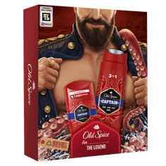 Old Spice Dark Captain miris za muškarce, poklon set sa čvrstim dezodoransom i gelom za tuširanje