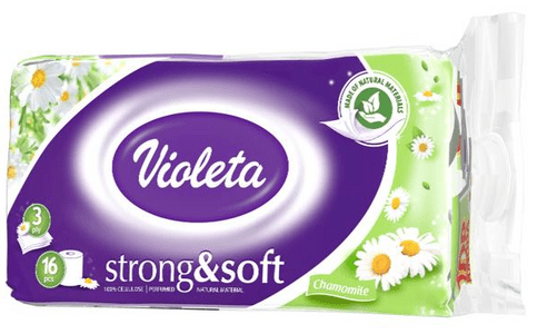 toaletni papir Strong&Soft, kamilica, 3-slojni, 16/1