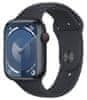 Watch Series pametni sat 9, GPS, 45 mm, aluminijsko kućište, sportski remen S/M, Midnight (MR993QH/A)