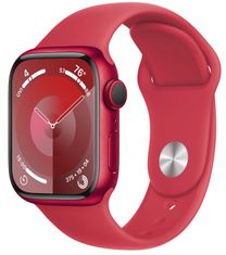 Apple Watch Series 9 pametni sat, GPS, 41 mm, crveno aluminijsko kućište, sportski remen S/M, crveni (MRXG3QH/A)