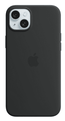  Apple silikonska maska ​​za iPhone 15 Plus, s MagSafeom, Black