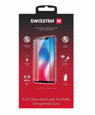 SWISSTEN Case Friendly zaštitno staklo za Apple iPhone 15 Plus, crno (54501843)