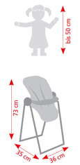 Bayer Chic blagovaonska stolica za lutku, plava/siva/ružičasta