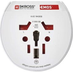 EMOS P0055N putni adapter, USA u Schuko, bijela