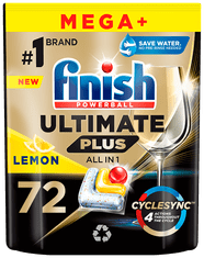 Finish Ultimate All in 1 kapsule za perilicu posuđa, limun, 72 komada