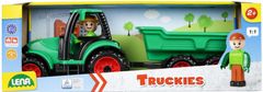 LENA traktor s prikolicom, zeleni