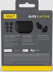 Jabra Elite 8 Active slušalice, crne