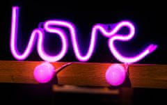 Forever Love Neon LED svjetlo, ukrasno, USB/3x AA baterije, on/off prekidač, roza