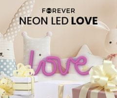 Forever Love Neon LED svjetlo, ukrasno, USB/3x AA baterije, on/off prekidač, roza