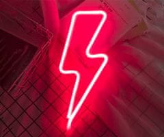 Forever Bolt Neon LED svjetlo, ukrasno, USB/3x AA, on/off prekidač, crvena