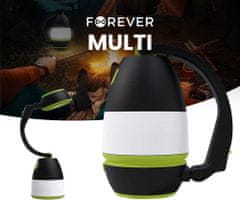 Forever MULTI višenamjenska ručna LED svjetiljka, 3u1, 350 lum, 3 načina rada, punjiva baterija, IPX45, ručka