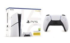 PlayStation 5 D Chassis igraća konzola + dodatni PS5 DualSense kontroler, bijela