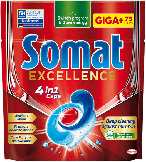 Somat Excellence 4u1 tablete za perilicu posuđa, 75/1