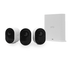 Arlo Ultra 2 vanjske sigurnosne kamere, 3 komada, s baznom stanicom, bijela (VMS5340-200EUS)