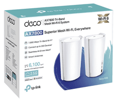 TP-Link Deco X95 AX7800 pristupna točka, WiFi 6 Mesh, Tri-band AP, 2 komada (DECO X95(2-PAK))