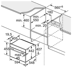 Bosch CMG7761B1 ugradbena kompaktna pećnica s mikrovalnom funkcijom