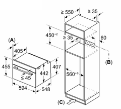 Bosch CMG7761B1 ugradbena kompaktna pećnica s mikrovalnom funkcijom