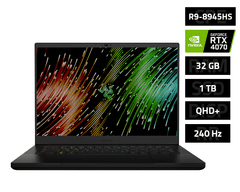 Razer Blade 14 gaming prijenosno računalo, R9 8945HS, 32GB, SSD1TB, RTX4070, 14QHD+ 240Hz, W11H (RZ09-05081ED3-R3E1)