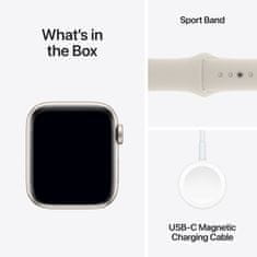 Apple Watch SE pametni sat, 40 mm, GPS, sportski remen, Starlight