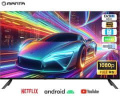 Manta 40LFA123E Full HD LED televizor, 101 cm (40), Android, Dolby Digital+, Hotel Mode