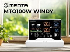 Manta MTO100W Windy vremenska stanica + bežični senzor, bijela