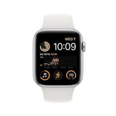 Apple Watch SE pametni sat, 44 mm, GPS, aluminijsko kućište, sportski remen, bijeli