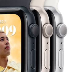 Apple Watch SE pametni sat, 44 mm, GPS, aluminijsko kućište, sportski remen, bijeli