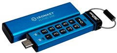 Kingston Ironkey Keypad 200C USB disk, 32GB, USB-C 3.2, FIPS 140-3 Level 3, AES-256 bit, PIN (IKKP200C/32GB)