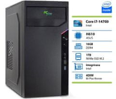 PCplus e-office stolno računalo, i7-14700, 16GB, SSD1TB, DOS (145705)